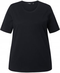 Ulla Popken Scoop Neck Short Sleeve Tee Black
