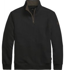 Double Outfitters MTOP-1163 Sweatshirt med halv lynlås Sort