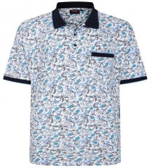Espionage P224 poloshirt med fuglemønster