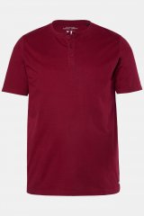 JP1880 Henley Basic T-shirt with Buttons Red