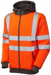 Leo Saunton Hooded Sweatshirt Hi-Vis Orange