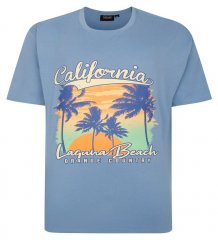 Espionage T425 Laguna Beach Trykt T-shirt blå