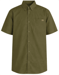 Motley Denim Zagreb Kortærmet Skjorte Mørk khaki