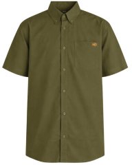 Motley Denim Zagreb Kortærmet Skjorte Mørk khaki