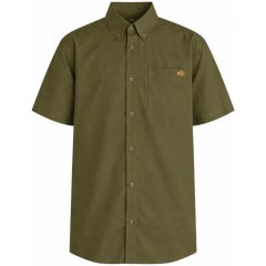 Motley Denim Zagreb Kortærmet Skjorte Mørk khaki