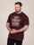 D555 Baldwin Grumpy Old Man Club Print Crew Neck T-shirt Burgundy/ Black Twist - T-shirts - T-shirts i store størrelser - 2XL-14XL