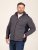 D555 Conrad Detachable Hood Bonded Fleece Zip Through Hoody TALL Mørkeblå - TALL trøjer - TALL sweatshirts til høje mænd