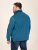 D555 Conway 1 1/4 Zip Neck Fleece Sweatshirt With Bear Logo Teal - Trøjer og hættetrøjer - Trøjer og Hættetrøjer i store størrelser - 2XL-14XL