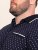 D555 Reid AOP Polo With Jacquard Collar, Pocket And Cuffs Mørkeblå - Polotrøjer - Polotrøjer 2XL-8XL