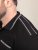 D555 Potts Jersey Polo With Jacquard Collar & Cuffs Sort - Polotrøjer - Polotrøjer 2XL-8XL