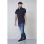 D555 Tim Short Sleeve Shirt Navy - Skjorter - Skjorter til store mænd 2XL- 8XL