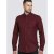 D555 Dawson Textured Shirt Dark Red - Skjorter - Skjorter til store mænd 2XL- 8XL