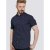 D555 Barrington Short Sleeve Shirt Navy - Skjorter - Skjorter til store mænd 2XL- 8XL