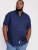 D555 Telford S/S Micro Ao Print Shirt Navy - Skjorter - Skjorter til store mænd 2XL- 8XL