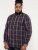 D555 Gladstone Check Button Down Collar Shirt - Skjorter - Skjorter til store mænd 2XL- 8XL