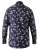 D555 Rooksey Floral Print Shirt Navy - Skjorter - Skjorter til store mænd 2XL- 8XL