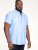 D555 James Short Sleeve Oxford Shirt Sky Blue - Skjorter - Skjorter til store mænd 2XL- 8XL
