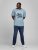 Jack & Jones JJMOON T-shirt Faded Denim - T-shirts - T-shirts i store størrelser - 2XL-14XL
