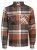 Jack & Jones Darren Flannel Overshirt brun - Skjorter - Skjorter til store mænd 2XL- 8XL