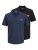 Jack & Jones Rush polo 2-pak sort/mørkeblå - Polotrøjer - Polotrøjer 2XL-8XL