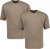 Adamo Marlon Comfort fit 2-pack T-shirt Khaki - T-shirts - T-shirts i store størrelser - 2XL-14XL