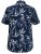 D555 FINLEY Hawaiian AO Print Shirt Navy - Skjorter - Skjorter til store mænd 2XL- 8XL