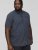 D555 BRODY S/S Micro AO Print Shirt Navy - Skjorter - Skjorter til store mænd 2XL- 8XL