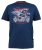 D555 BRADFORD Skeleton Biker Printed T-Shirt Navy - T-shirts - T-shirts i store størrelser - 2XL-14XL