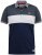 D555 EMERSON Cut And Sew Polo With Jacquard Collar Navy - Polotrøjer - Polotrøjer 2XL-8XL