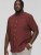 D555 DUNSTABLE S/S Micro AO Print Shirt Burgundy - Skjorter - Skjorter til store mænd 2XL- 8XL