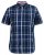 D555 HADSTOCK Check Button Down Collar S/S Shirt Navy - Skjorter - Skjorter til store mænd 2XL- 8XL