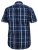 D555 HADSTOCK Check Button Down Collar S/S Shirt Navy - Skjorter - Skjorter til store mænd 2XL- 8XL