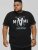 D555 BINGHAM State Of Miami Printed Crew Neck T-Shirt Black - T-shirts - T-shirts i store størrelser - 2XL-14XL