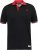 D555 CHESTER Pique Polo With Red Collar With Tipping Detail And Chest Embroidery Black - Polotrøjer - Polotrøjer 2XL-8XL