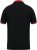 D555 CHESTER Pique Polo With Red Collar With Tipping Detail And Chest Embroidery Black - Polotrøjer - Polotrøjer 2XL-8XL