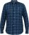 D555 SONNY Navy Check Long Sleeve Shirt With Chest Patch Pocket & Button Down Collar Navy Check - Skjorter - Skjorter til store mænd 2XL- 8XL