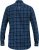D555 SONNY Navy Check Long Sleeve Shirt With Chest Patch Pocket & Button Down Collar Navy Check - Skjorter - Skjorter til store mænd 2XL- 8XL