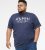 D555 Cropwell T-shirt med fisketryk marineblå - T-shirts - T-shirts i store størrelser - 2XL-14XL