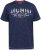 D555 Cropwell T-shirt med fisketryk marineblå - T-shirts - T-shirts i store størrelser - 2XL-14XL