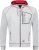 Adamo Michael Hoodie with Zipper Grey - Trøjer og hættetrøjer - Trøjer og Hættetrøjer i store størrelser - 2XL-14XL