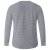 D555 Plato Long Sleeve T-shirt Grey - T-shirts - T-shirts i store størrelser - 2XL-14XL