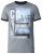 D555 Howie Fine Stripe T-shirt Grey - T-shirts - T-shirts i store størrelser - 2XL-14XL