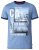 D555 Howie Fine Stripe T-shirt Blue - T-shirts - T-shirts i store størrelser - 2XL-14XL