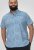 D555 Torquay AOP Short Sleeve Button Down Collar Shirt Blue Wave - Skjorter - Skjorter til store mænd 2XL- 8XL