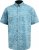 D555 Torquay AOP Short Sleeve Button Down Collar Shirt Blue Wave - Skjorter - Skjorter til store mænd 2XL- 8XL