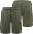 D555 Wigan 1 Elasticated Waist Fleece Cargo Shorts Khaki - Joggingbukser og shorts - Sweatpants og Sweatshorts 2XL-12XL