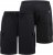 D555 Wigan 2 Elasticated Waist Fleece Cargo Shorts Black - Joggingbukser og shorts - Sweatpants og Sweatshorts 2XL-12XL