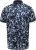 D555 Halifax AOP Hawaiian Print Short Sleeve Polo Blue - T-shirts - T-shirts i store størrelser - 2XL-14XL