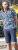 D555 Halifax AOP Hawaiian Print Short Sleeve Polo Blue - T-shirts - T-shirts i store størrelser - 2XL-14XL