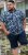 D555 Halifax AOP Hawaiian Print Short Sleeve Polo Blue - T-shirts - T-shirts i store størrelser - 2XL-14XL